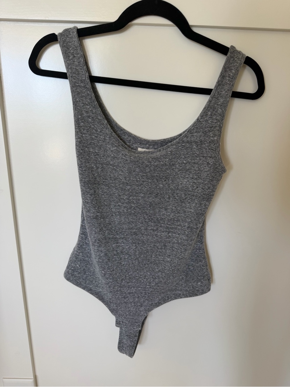Madewell Heather Gray Scoop-Neck Bodysuit